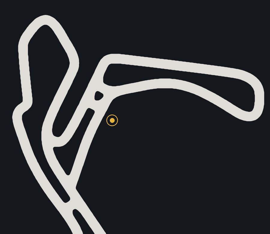 Map of the kart circuit at Atlanta Motorsports Park, with Circuit Villa 29 marked on it